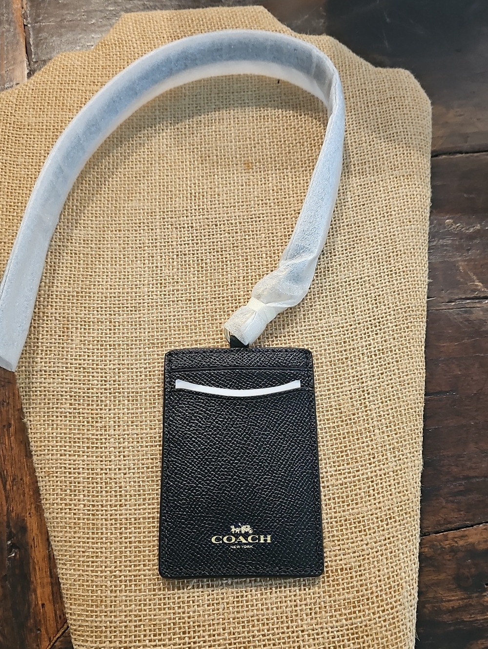 New Coach Black Neck ID Lanyard - Picture 1 of 3